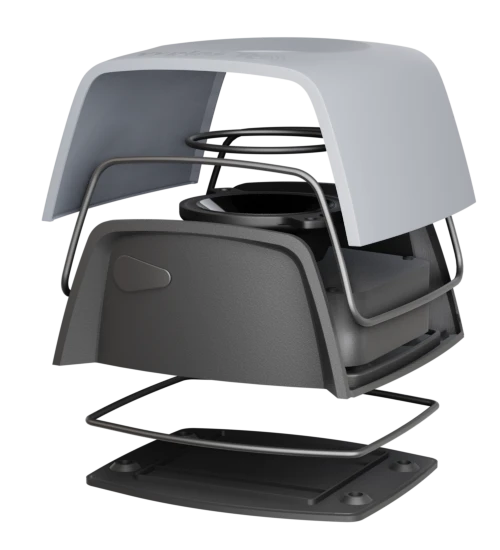 Plašič kun a myší - šedá barva